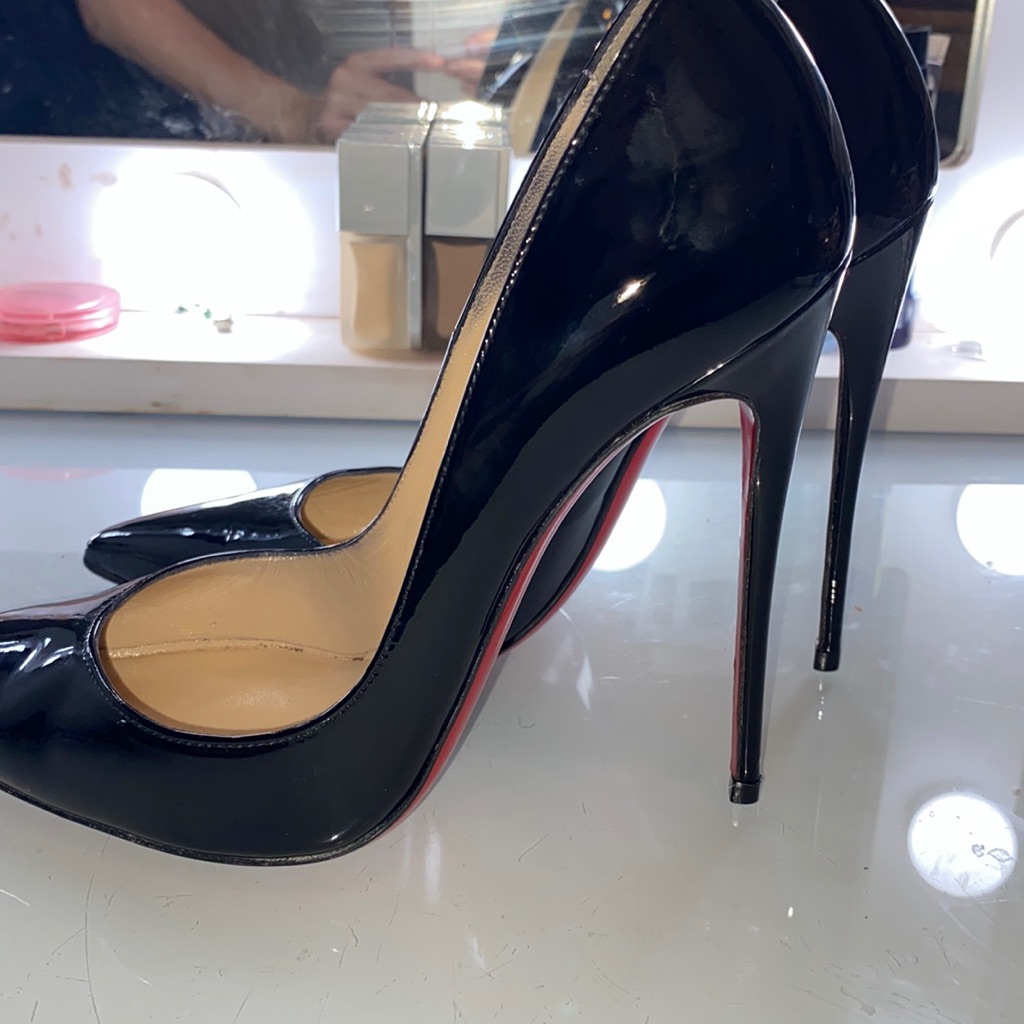 Christian Louboutin So Kate 120 Heel In Patent Leather Black